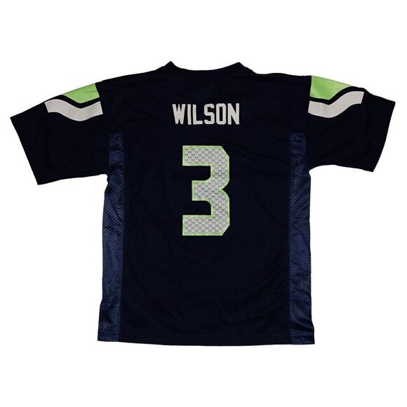 Boy's Russell Wilson NFL Seattle Seahawks Jersey Size L 14/16 - Picture 2 of 3